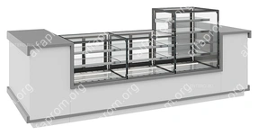 Витрина кондитерская Carboma KC71-130 VV 1,2-1 Built-In COSMO закрытая